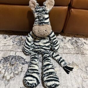 Jellycat Merryday Zebra Comforter Plush 18” Dangly Cute Retired